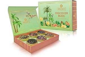 BREWIX, Discover Bliss Premium Tea Sampler Gift Box (5.29oz/ 75+ Cup) | Tea Gift Sets For Tea Lover |6 Assorted Black Tea | Sampler Assortment Variety Pack