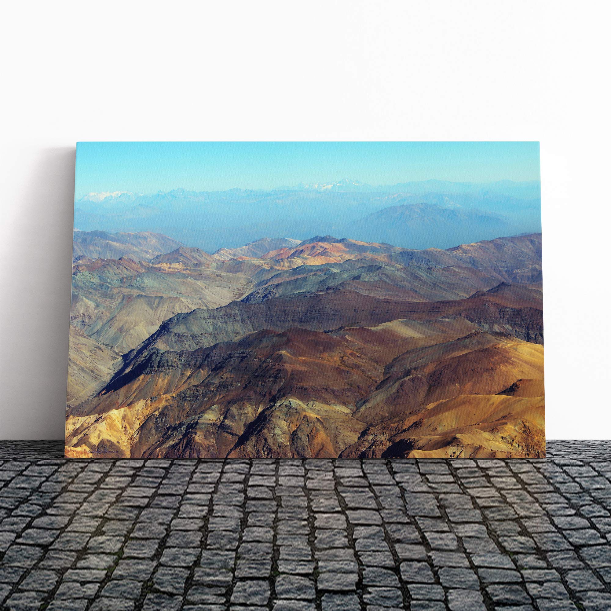 Landscape Andes Mountains Argentina Chile Vol.2 Canvas Print | Gallery Wrapped 30mm Frame Wall Art | 20x14 inches | Ready to Hang | Modern Landscape Picture | Living Room Bedroom Lounge Office