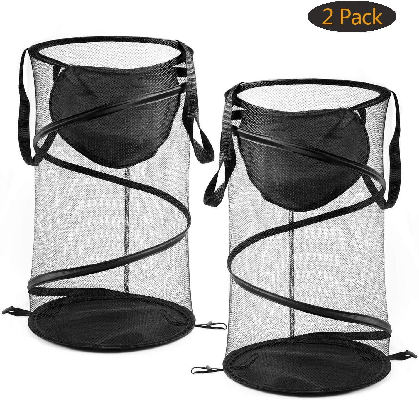 moomlike PopUp Mesh Laundry Hampers, Foldable Collapsible Laundry