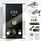 GEMKIT Air-Free Pneumatic Engraving Machine for Jewelry, Built-in Compressor, 100-240V, 0-100% Adjustable Speed, No External Compressor Needed, Includes 6 Gravers &amp; Chucks, HH-AT01