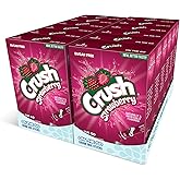 Crush, Strawberry – Powder Drink Mix - (12 boxes, 72 sticks) – Sugar Free & Delicious, Makes 72 flavored water beverages