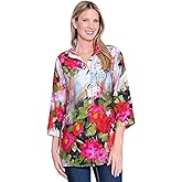 Ali Miles womens Woven Button Front Tunic for Women