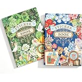 Eccloraff 2 Sets 400+ PCS Stickers for Scrapbooking, Self-Adhesive Scrapbook Stickers Supplies Journal, Plants Vintage Aesthetic Sticker Art Diary Card Craft Gifts Planner Notebook,Spring&amp;Flower