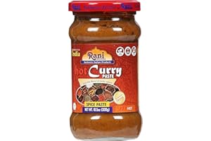 Rani Curry Paste HOT (Spice Paste), 10.5oz (300g) Glass Jar ~ No Colors | All Natural Non-GMO | Vegan | Gluten Free | Indian 