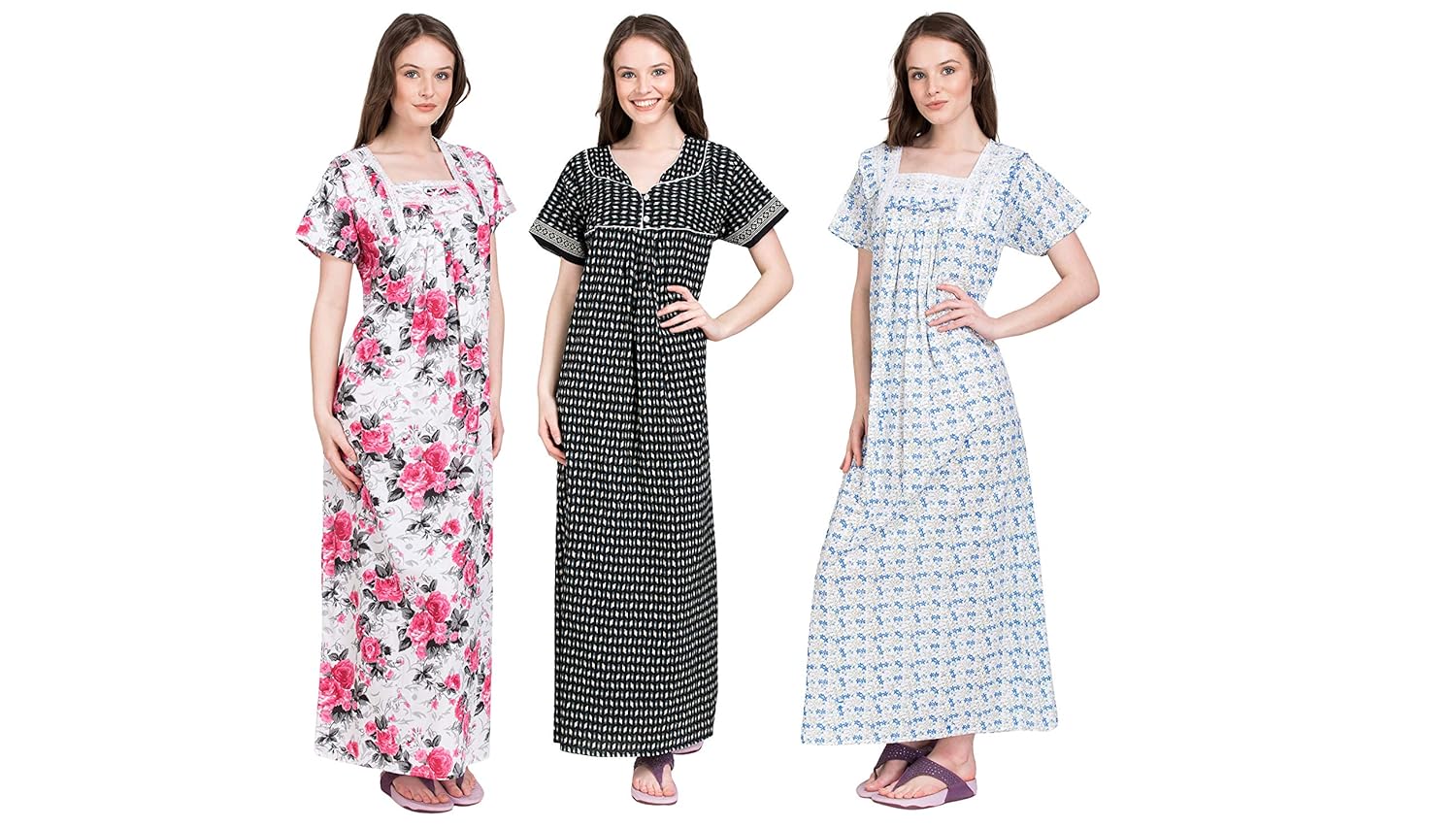 Buy Redglo Feeding Nighty for Women's Multi Color Combo Pack, Free Size at Amazon.in