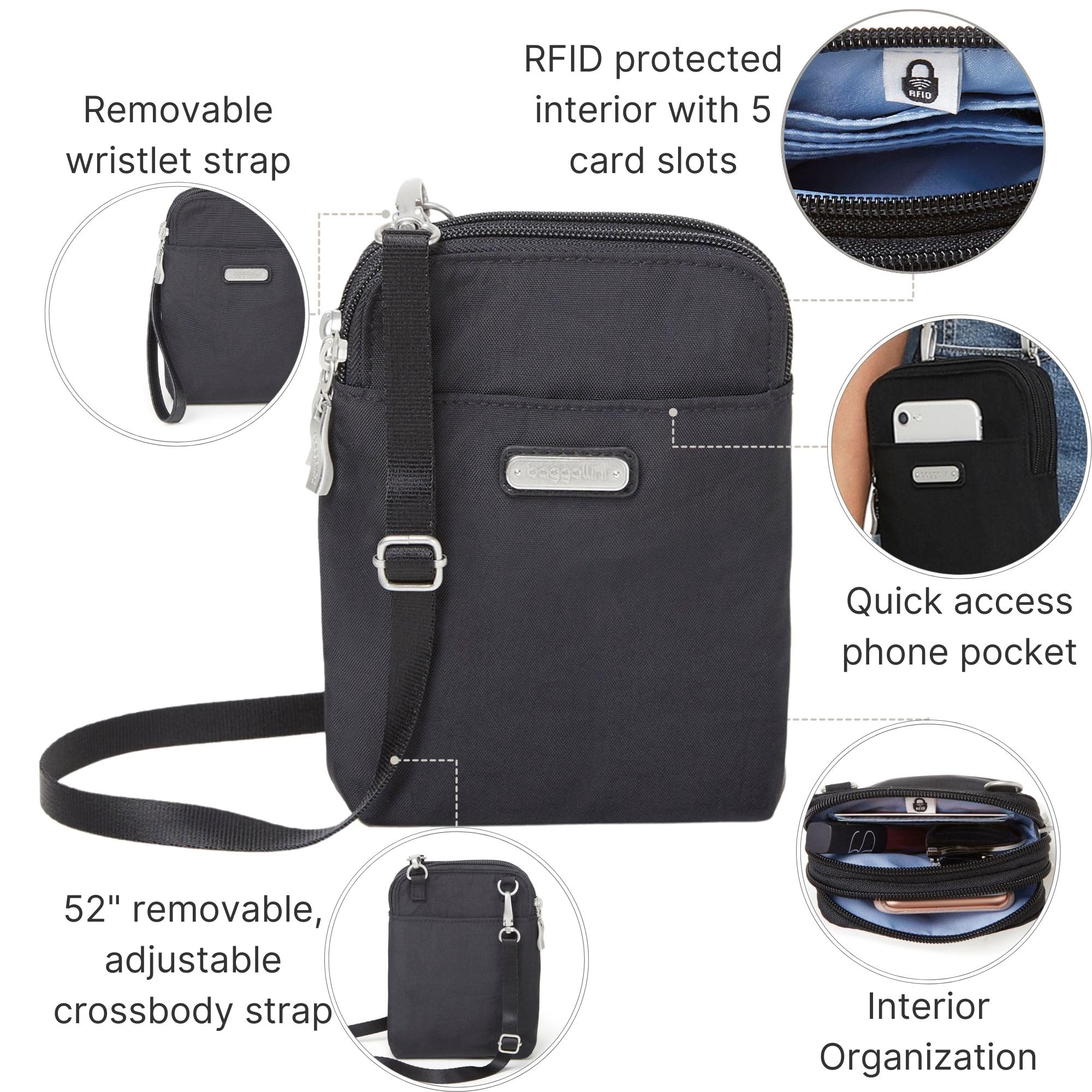 Baggallini Take Two Rfid-5x7.25