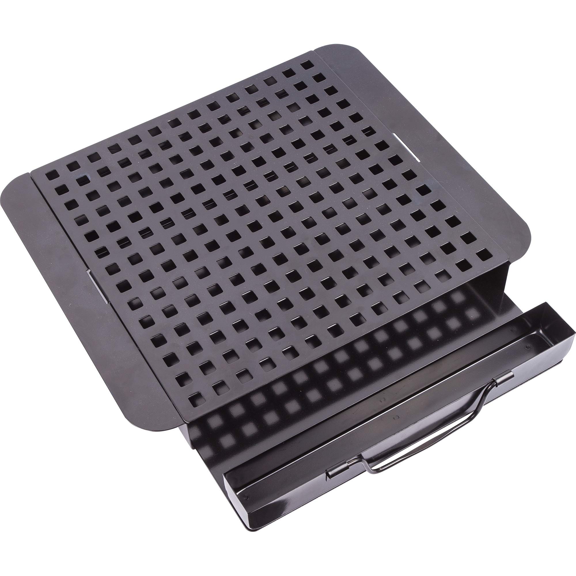 Browin 332003 Smoker Box 35 x 30 cm with Grate and Beer Container Made of Carbon Steel for Smoking and Grilling Meat and Fish, Grey, 31 x 38.5 x 4.6 cm