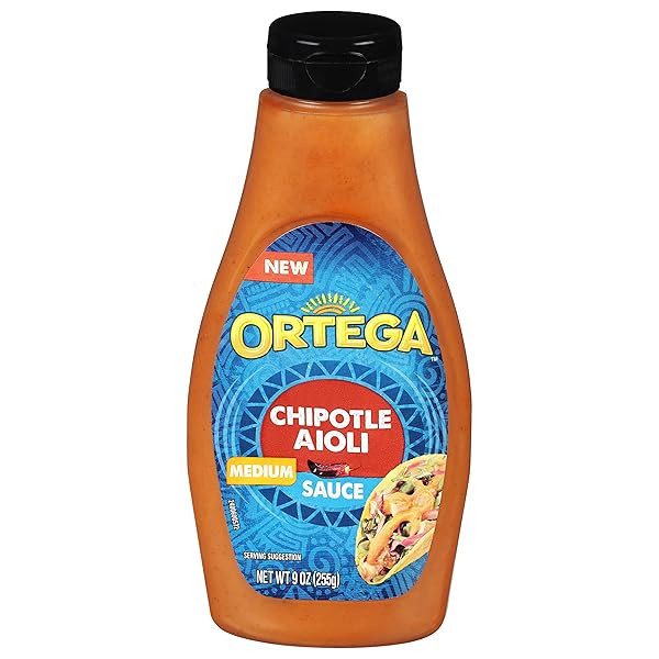 ORTEGA CREAMY TACO SAUCE, CHIPOTLE AIOLI, 9 OUNCE