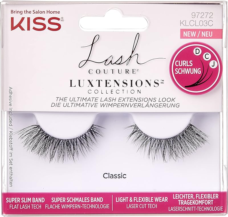 KISS Lash Couture LuXtensions Classic Light Faux-Mink Lashes with Glue
