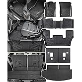 for Dodge Durango 2016-2025 2026 6 Seats Floor Mats Cargo Liner All Weather Protector Heavy Duty TPE Waterproof Anti-Slip Tech Mats for Durango 2017 2018 2019 2020 2021 2022 2023 2024 Accessories