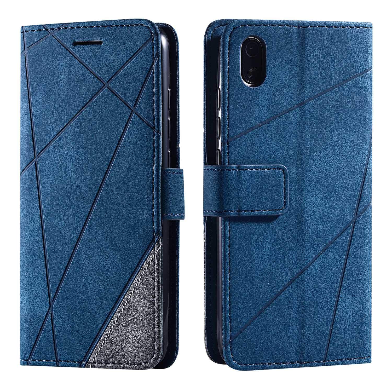 SONWO Case for Xiaomi Redmi 7A Case, Premium Leather Flip Wallet Case Magnetic Closure Card Slots Kickstand Phone Case for Xiaomi Redmi 7A, Blue
