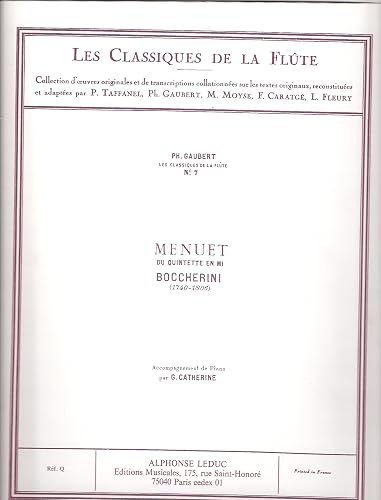Download CLASSIQUE FLUTE N007 QUINTETTE EN MI:MENUET PDF