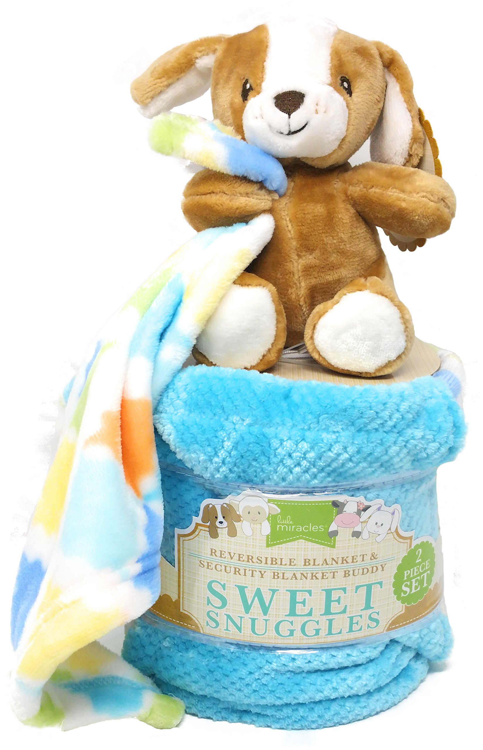 Little Miracles Sweet Snuggles 2 Piece Reversible Blanket