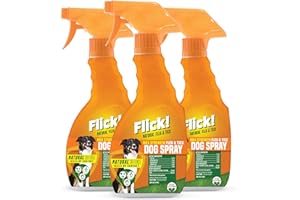 NATUREL PROMISE Flick! Natural Flea & Tick Max Strength Spray for Dogs, 16oz (Pack of 3)