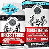 78,000mg Testosterone Supplement for Men, Max Purity 95% Testosterone Booster for Men, Turkesterone for More Energy, Strength, Stamina, Endurance, Muscle Growth & Recovery, Performance, 60 Days Supply