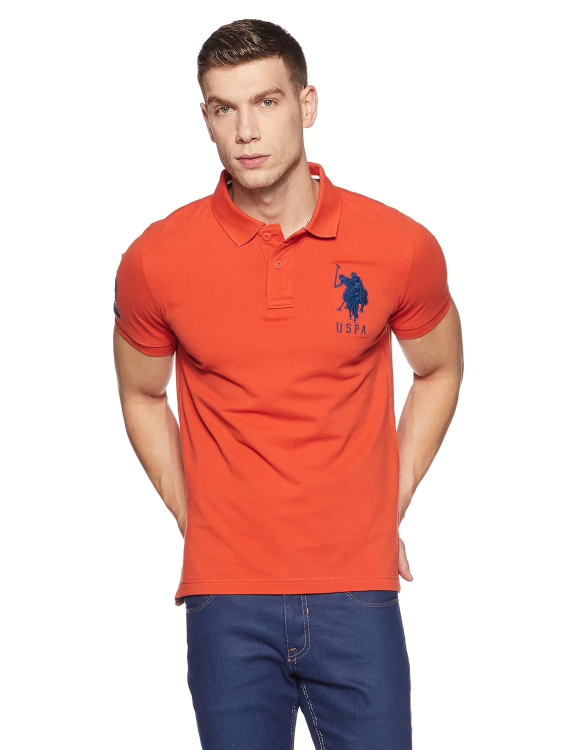 us polo association men's solid regular fit polo