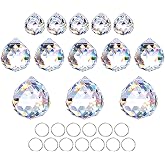 13 Pack 20mm/30mm/40mm Clear Crystal Ball Prisms Suncatchers for Window | Rainbow Maker Sun Catcher Indoor Window Hanging,Large Suncatcher Beads,Home Garden Decor,Christmas Ornaments,Crystals Gifts
