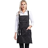 Nanxson Adjustable Women Bib Apron Multi Function Professional Salon Stylist Work Apron with Tool Pockets CF3010