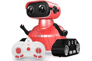 AOVIKOOD Robot Toys for Girls Boys, Rechargeable Robots for Kids, 2.4GHz RC Remote Control Robots with Flexible Head & Arms,LED Eyes,Dance Moves and Music,Girl Robot Toy, Gifts for Children Age 3 and up