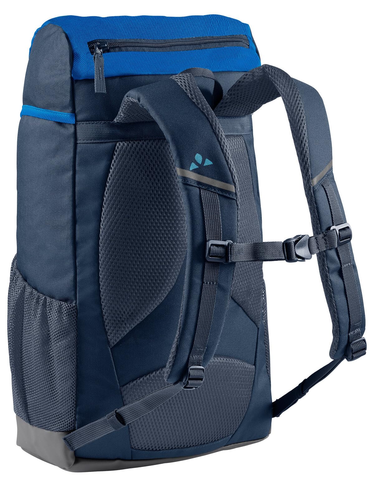 VAUDE Kinderrucksack Jungen & Mädchen Puck - komfortabler Wanderrucksack Kinder 14L, Wetterfester Schulrucksack mit Regenhülle & Lupe, viel Stauraum - blue/eclipse 2