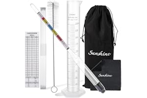 AOZ LIbei Hydrometer Mead Wine Beer Brewing Ale Making Kombucha Kit,Alcohol Tester Accessories Moonshine Still Kit Complete for Home Test Equipment-Specific Gravity Abv Tester