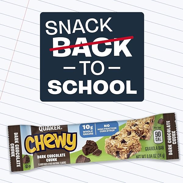 QUAKER CHEWY GRANOLA BARS, VARIETY PACK, 18 COUNT