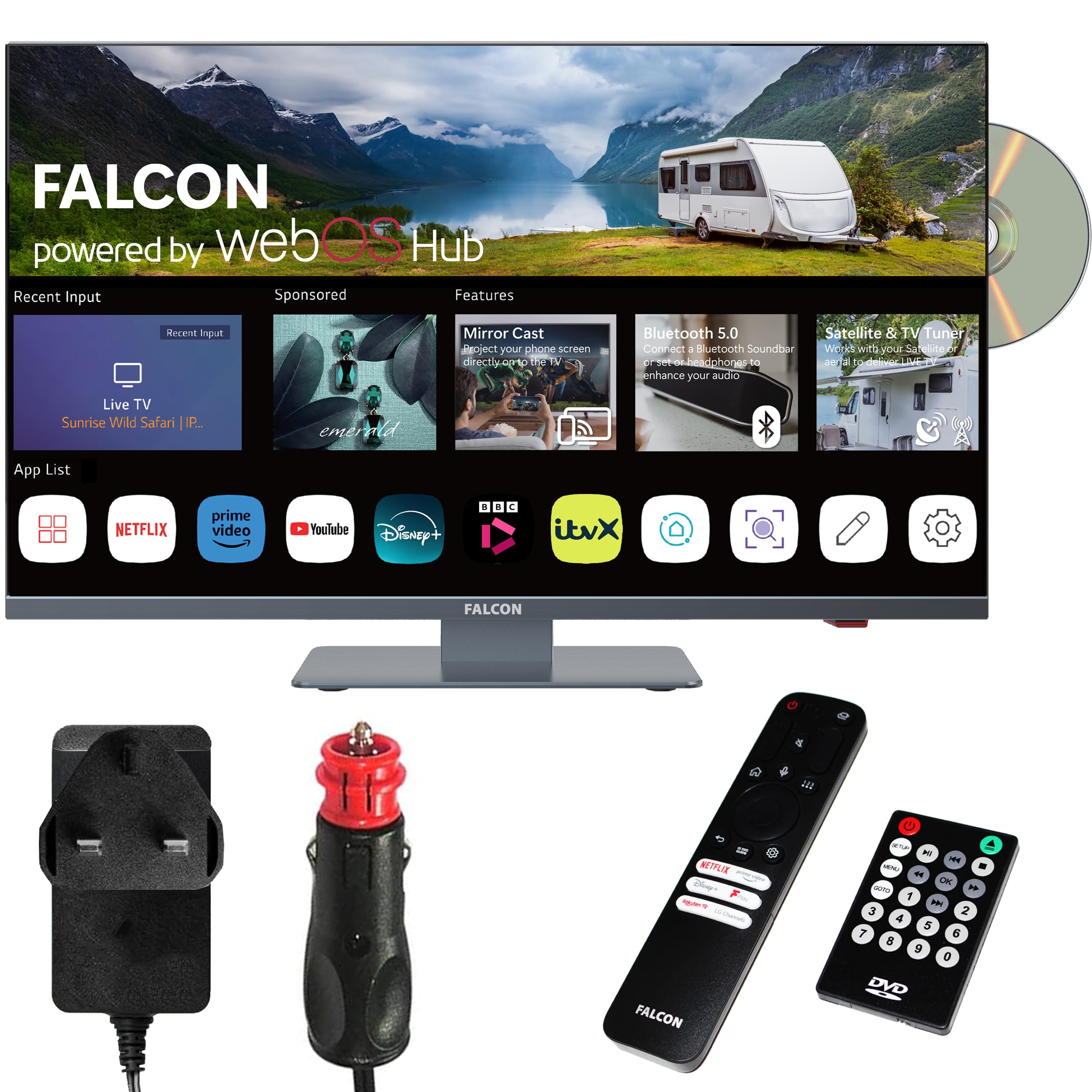 Falcon 24 inch TV WebOS SMART TV Wifi Ca...