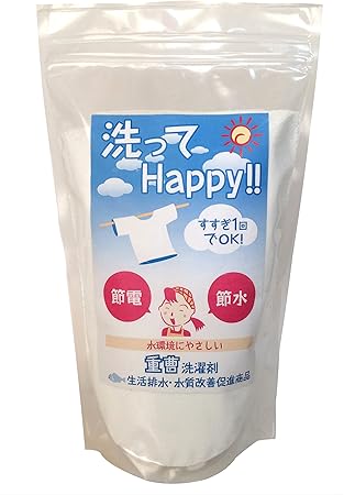 Amazon 洗ってhappy 800g 重曹 洗濯剤 エコ 節水 節電 環境にやさしい Colife 粉末洗剤