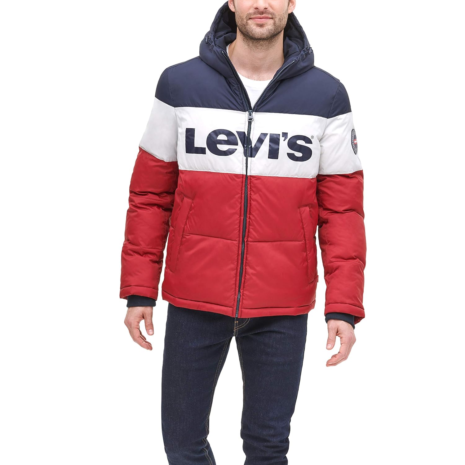 Buy Levi's Men's MidLength Quilted Performance Hoody Puffer Jacket at