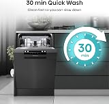 Hisense HS523E15BUK Slimline Free Standing Dishwasher Black 10 Place 30 Minute view 5