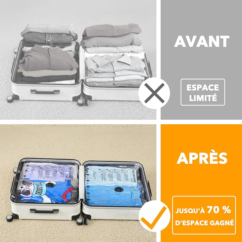 Sac Sous Vide Vetement Aspirateur avec Pompe Électrique, 24 Pièces — photo 3 sur 5