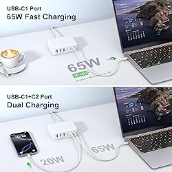 USB C Fast Charger, 150W 6 Port Desktop PD GaN Fast