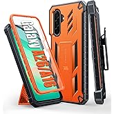 FNTCASE for Samsung Galaxy A26-5G Case: for Galaxy A16-5G Case Military Grade Rugged Cell Phone Cover with Kickstand & Holster | Shockproof Protection Heavy Duty Protector with Belt-Clip(Orange)