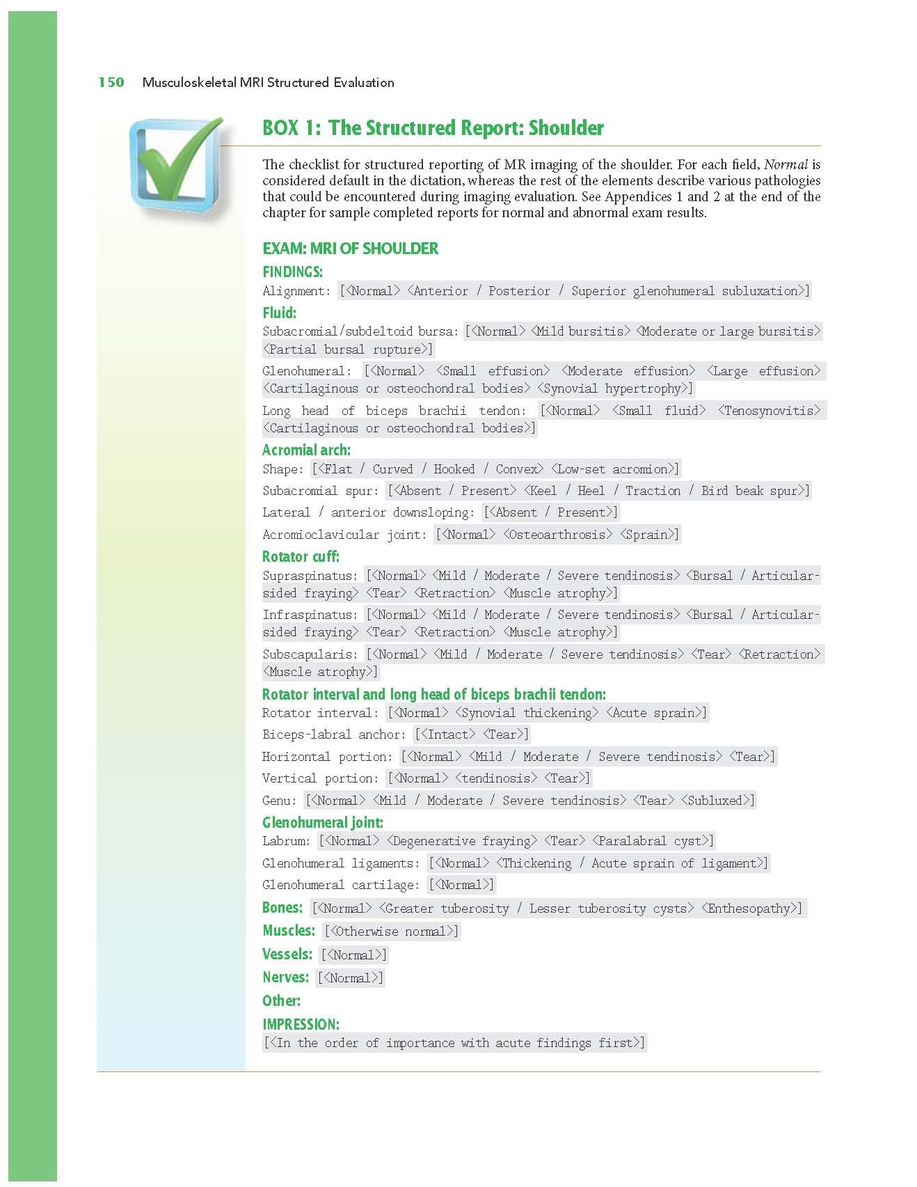 Mri Reporting Structural Check List.pdf Mua Musculoskeletal MRI Structured Evaluation: How to Practically Fill ...