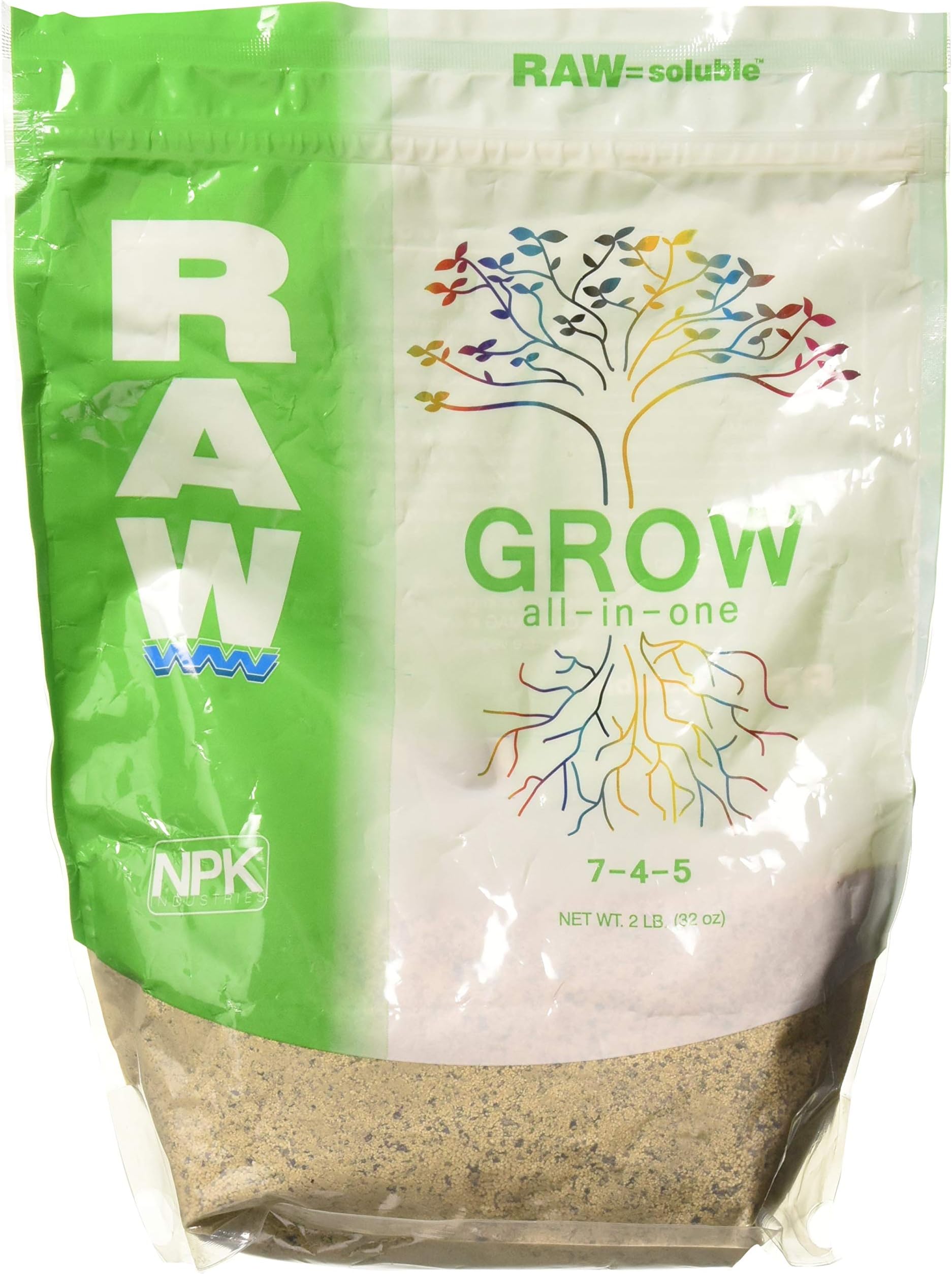 NPK Industries Raw Grow Fertilizers, 2-Pound