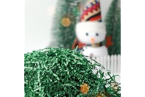 TCAIRG Crinkle Cut Paper Shred Filler (0.5 LB) for Gift Wrapping & Basket Filling - Green