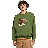 Timberland Mens New Box Fit Badge Crew Neck Sweatshirt