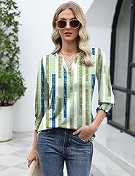 LOMON Women's 2025 Fashion Tops 3/4 Length Sleeve