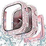 WINGLE 2-in-1 Waterproof Bling Case for Apple Watch