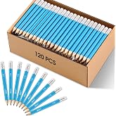 ZWIOT Golf Pencils with Eraser Mini, #2 HB Half, 120 Count, Pre-Sharpened | 4" Small Pencils Bulk, Wood Cased Short for Classroom, Office, School, Wedding and Party Game