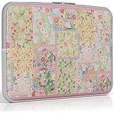 iCasso Laptop Sleeve 15.6 inch, Compatible with MacBook Air 15 inch, Cute Shockproof Laptop Case 15.6'', Slim Protective Travel Carrying Case for MacBook Pro 16, Lenovo Dell Asus HP, Pink