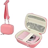 Leayjeen Digital Camera Case Compatible with CAMKORY/KODAK PIXPRO FZ45/FZ55/Canon PowerShot ELPH 180/ Sony DSCW800/ FHD 1080P 44MP Point Digital Camera,Compact Digital Camera-Pink(Case Only)
