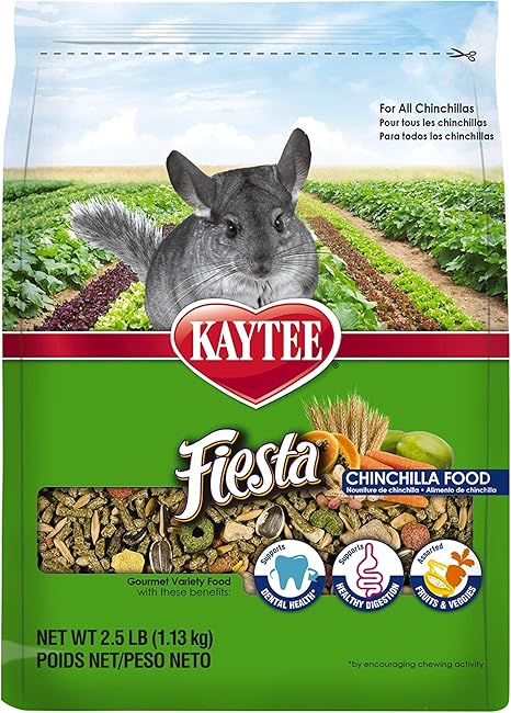 Amazon Com Kaytee Fiesta Chinchilla Food 2 5 Pound Bag Pet Supplies