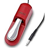 VALDI BP-3 Sustain Pedal - Universal Pedal for Keyboard Piano, Digital Pianos, MIDI Keyboards &amp; Synths - Conversion Switch for All Brands - 1/4'' Jack, Anti-Slip Design, Extended Cable (RED)