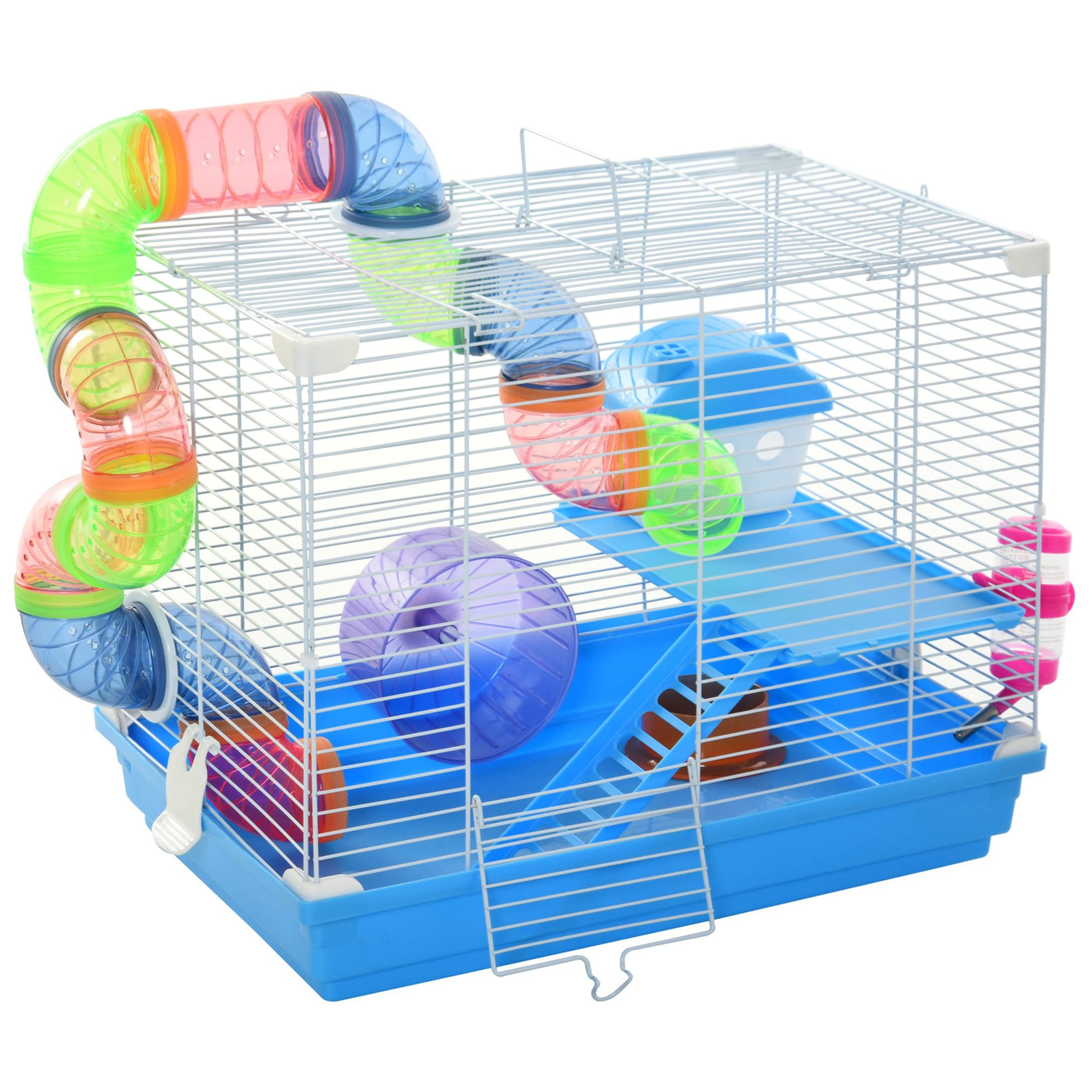 Photo 1 of ***MISSING PARTS***
PawHut 2-Level Hamster Cage Rodent Gerbil House Mouse Mice Rat Habitat Metal Wire with Exercise Wheel, Play Tubes, Water Bottle, Food Dishes, & Interior Ladder