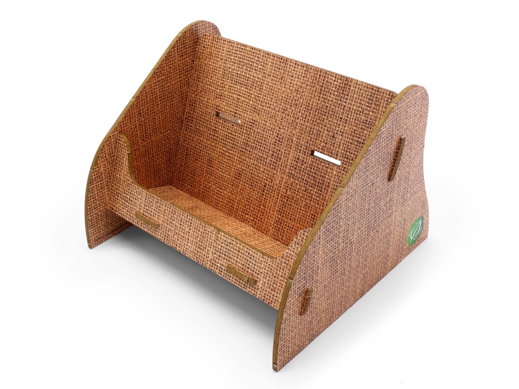 stableco 1 x ecological brochure stand DIN A6 horizontal with 1 compartment stable flyer stand in natural design No Plastic Just Paper! sustainable brochure holder, postcard stand quick to set up