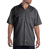 Dickies Mens Short-Sleeve Flex Work Shirt Slim Fit - P