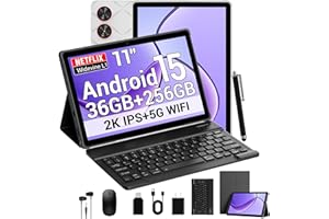 2026 Tablet with Keyboard,Stylus & Mouse, 11 Inch Android 15 Tablets, 2K IPS Screen, 36GB RAM 256GB (1TB TF), 8000mAh, T606 8