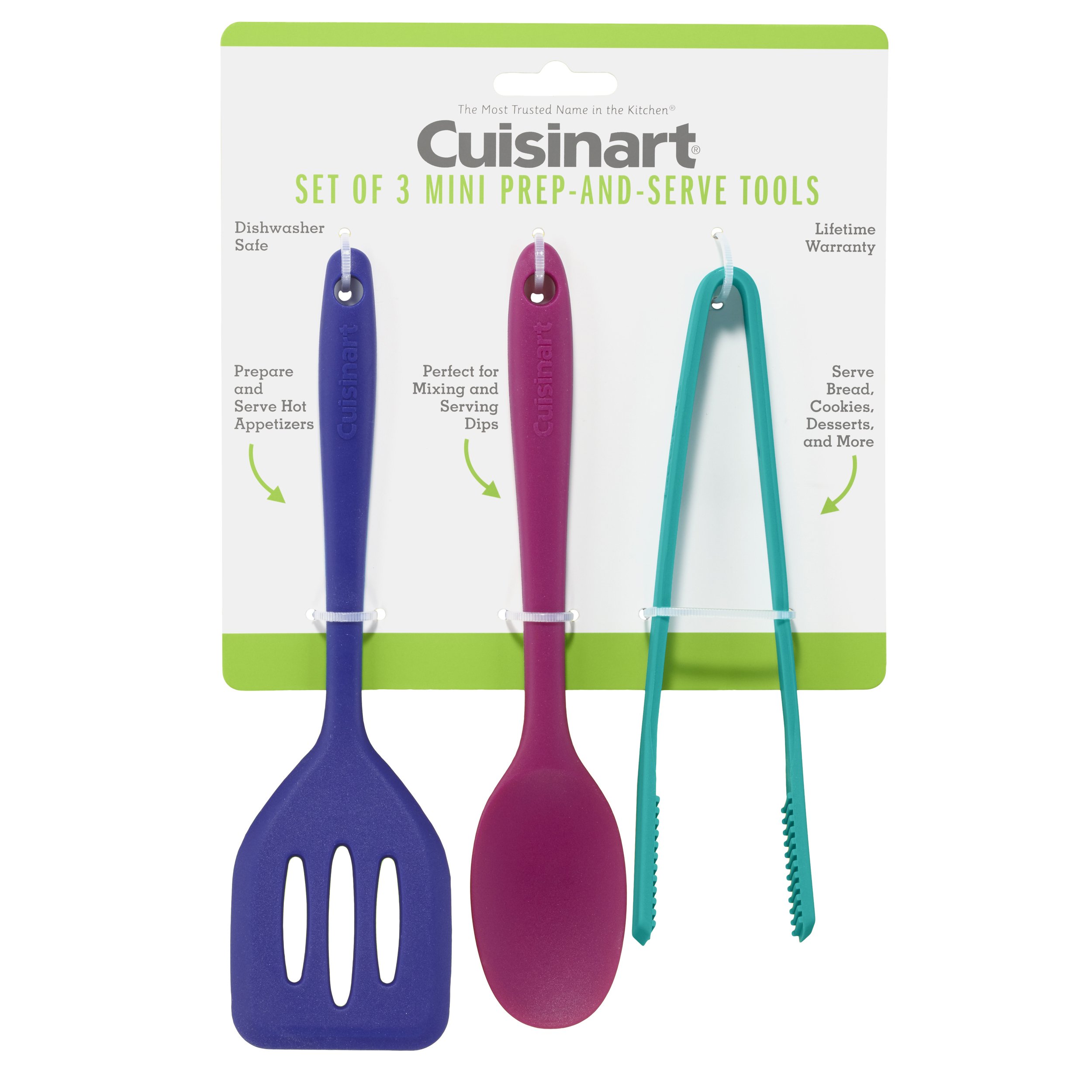 Cuisinart CTG-00-3MPT Mini Prep-and-Serve Tools, Silicone, Multicolor