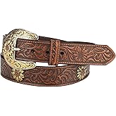 ARIAT Women's Floral Tooled Sunflower Concho Belt